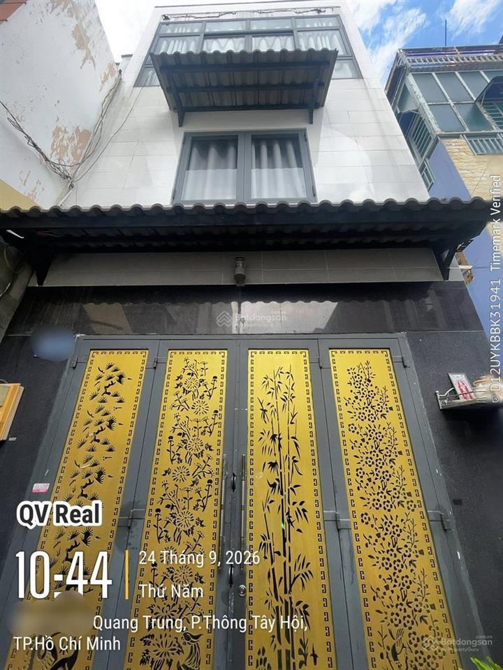 Hàng ngon  ngay coopmart quang trung  40m2, 3 tầng 4pn 3wc hẻm thông  chỉ hơn 3 tỷ