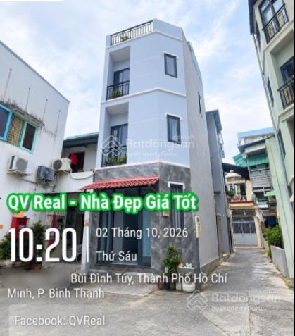 Khu ẩm thực bùi đình tuý  3 tầng  2pn 3wc  hẻm 5m thông gần mặt tiền  nhỉnh 5 tỷ