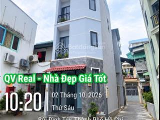 Khu ẩm thực bùi đình tuý  3 tầng  2pn 3wc  hẻm 5m thông gần mặt tiền  nhỉnh 5 tỷ