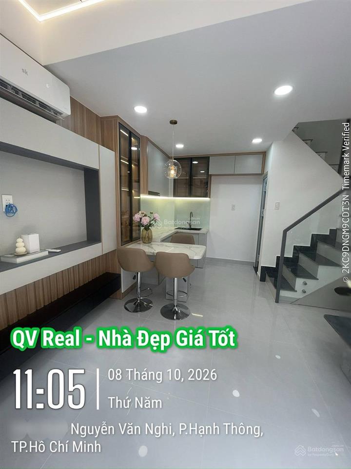 Nhà mới 4 tầng 3pn 4wc, gần chợ gò vấp, đh công nghiệp, giá chỉ hơn 5 tỷ