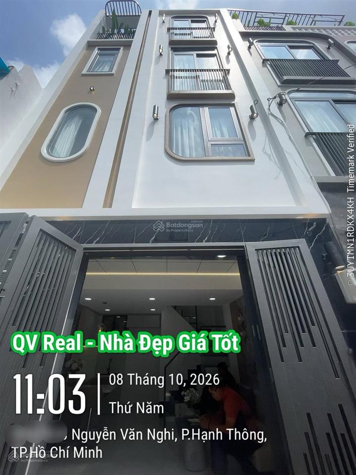 Nhà mới 4 tầng 3pn 4wc, gần chợ gò vấp, đh công nghiệp, giá chỉ hơn 5 tỷ