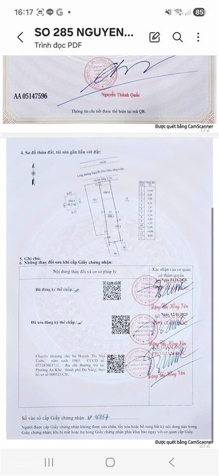 Bán nhà riêng tại 285, nguyễn duy hiệu, cẩm châu, 29 tỷ, 208 m2, view đẹp