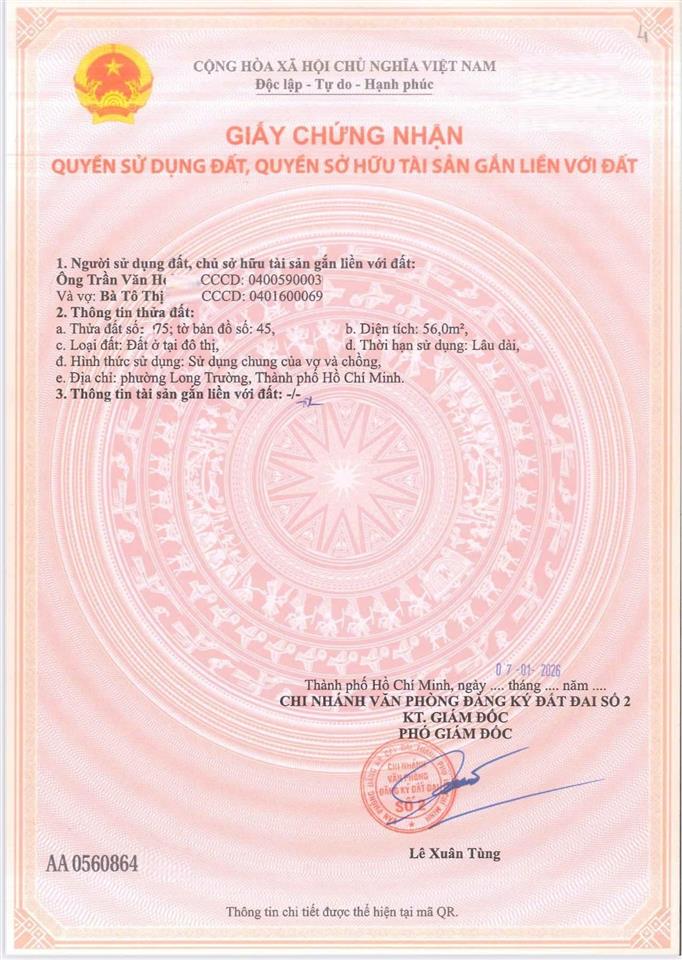 Bán đất dự án tín hưng kdc việt nhân đường số 1 gần chợ long trường q9 (56m2) 3.8 tỷ