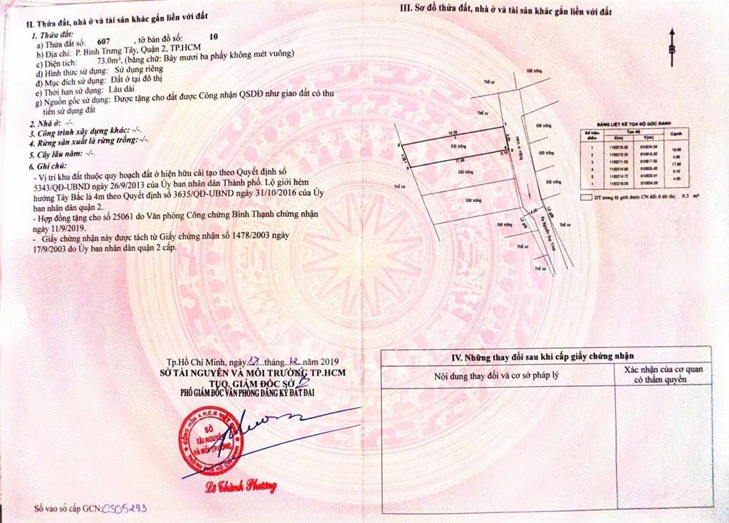 Bán đất hẻm ô tô 4 mét đường nguyễn duy trinh gần chợ bình trưng q2 (73m2) 5.8 tỷ