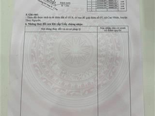 Em chính chủ bán lô đất tại cao nhân cũ nay thuộc phường lê ích mộc