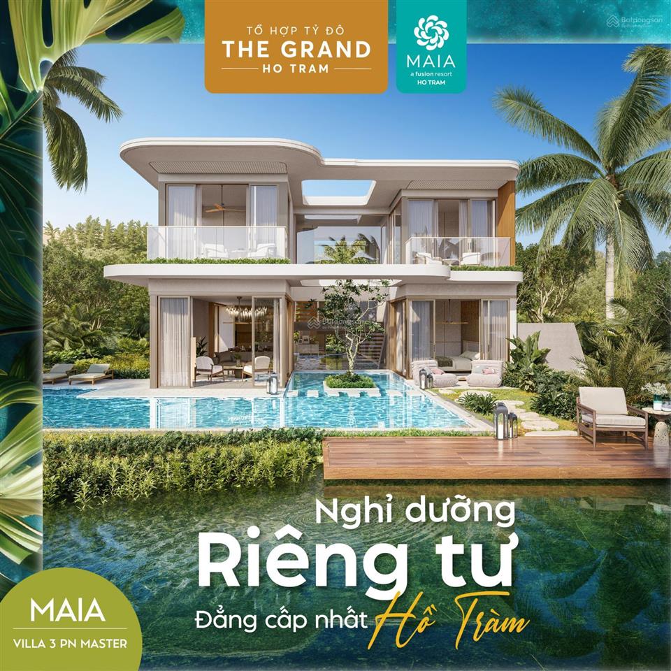 Villa maia hồ tràm  21.4 tỷ  3pn  tt 50% nhận nhà  vận hành cho thuê  hồi vốn sau 10 năm