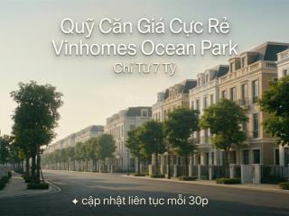 7 tỷ mua gì tại vinhomes ocean park? căn độc quyền