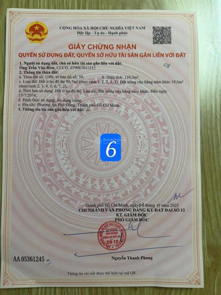 Bán đất tại an phú đông, quận 12, hồ chí minh