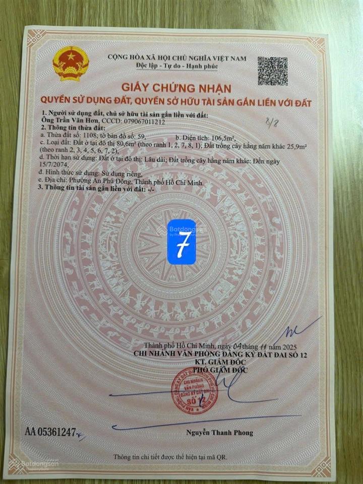 Bán đất tại an phú đông, quận 12, hồ chí minh