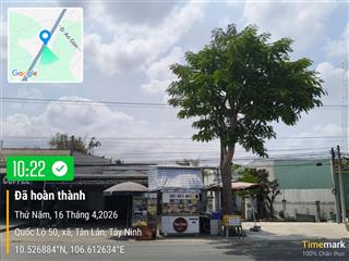 Bán đất mặt tiền quốc lộ 50, tân lân, cần đước, diện tích 1.018m², ngang 20m