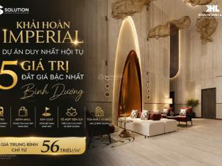 Căn hộ 1pn 59m2 khải hoàn imperial bàn giao nội thất, cách thủ dầu một khoảng 7 phút