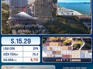 Bán căn hộ 2n với diện tích siêu khủng 75,4m2  tầm view vịnh di sản tuyệt đẹp