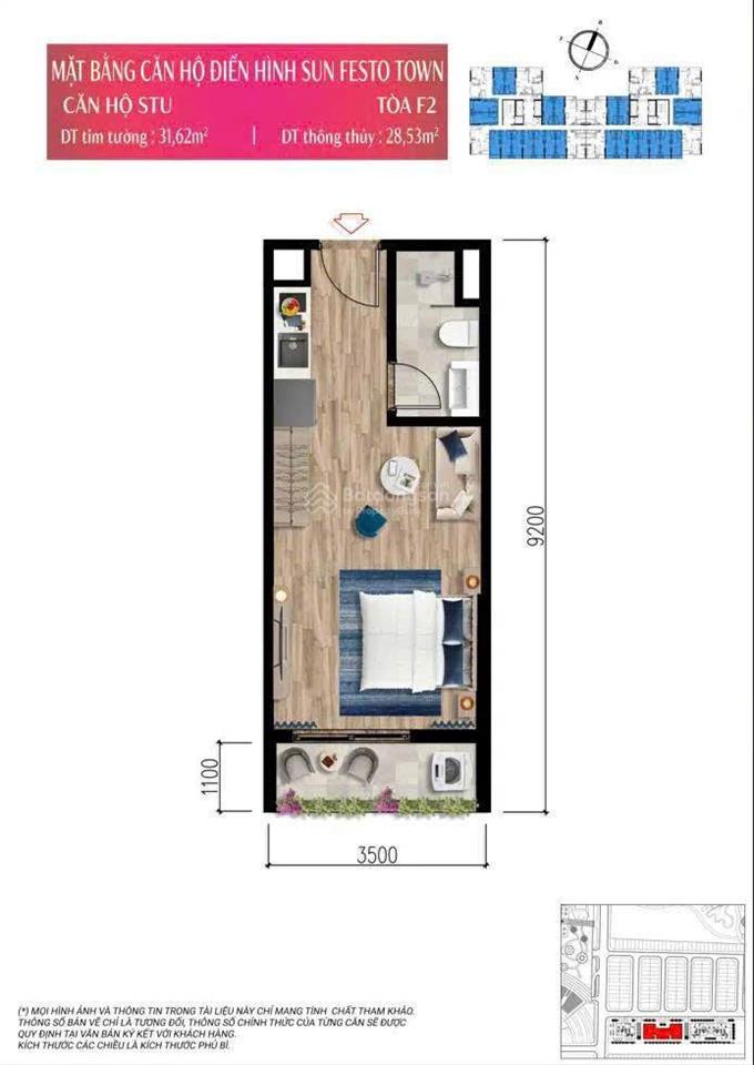 Bán căn hộ studio view biển, giá chỉ 1,8 tỷ có thể khai thác cho thuê 220tr/năm