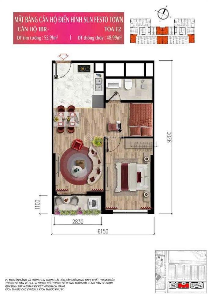 Bán căn hộ 1n+ vị trí trung tâm bãi biển, giá chỉ 2,6 tỷ, có thể khai thác cho thuê 220tr/năm