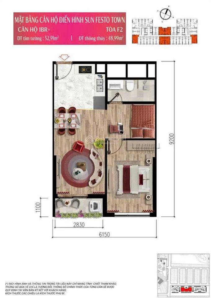 Bán căn hộ 1n+ vị trí trung tâm bãi biển, giá chỉ 2,6 tỷ, có thể khai thác cho thuê 220tr/năm