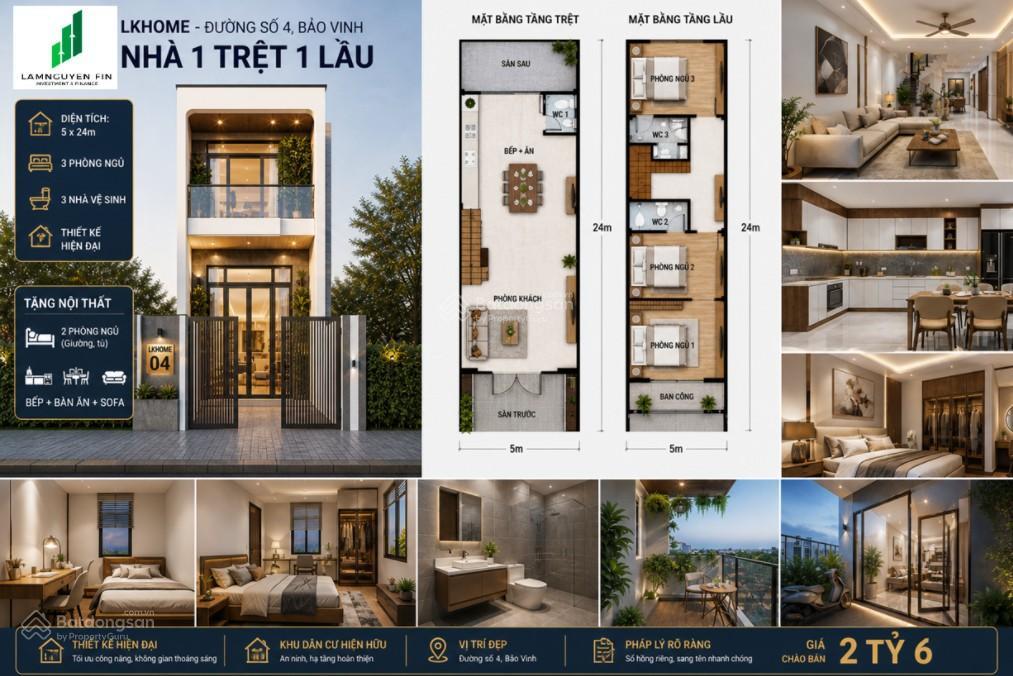 Mua đất xây nhà theo ý (full gói chỉ 2 tỷ 6)  lkhome  đường số 4, bảo vinh, đồng nai