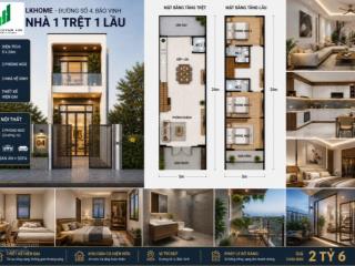 Mua đất xây nhà theo ý (full gói chỉ 2 tỷ 6)  lkhome  đường số 4, bảo vinh, đồng nai