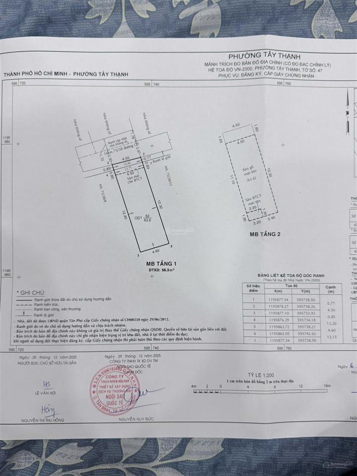 Nhà tây thạnh tân phú 64m²  giá chỉ 4.95 tỷ  gần ga t3 & metro 2