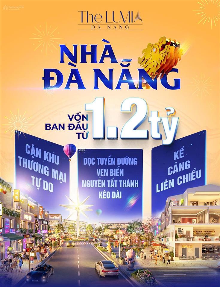 Chỉ 7x triệu/m2  nhận ngay chiết khấu 10% khi sở hữu nhà phố the lumia da nang