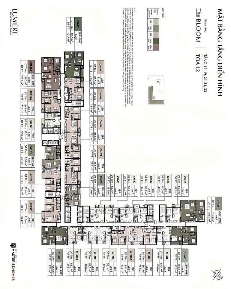 Hot xuất ngoại giao chỉ duy nhất 1 căn studio tòa l1 masterise homes cao xà lá