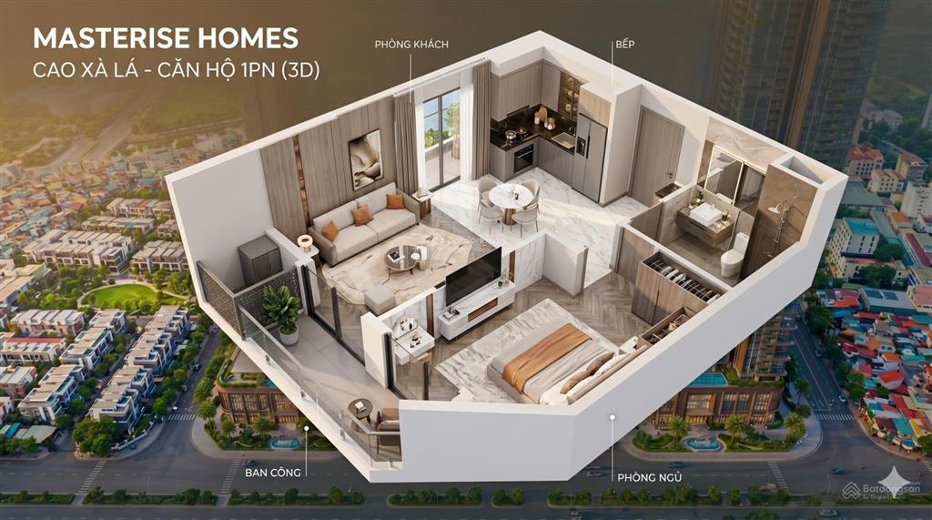 Hot xuất ngoại giao chỉ duy nhất 1 căn studio tòa l1 masterise homes cao xà lá