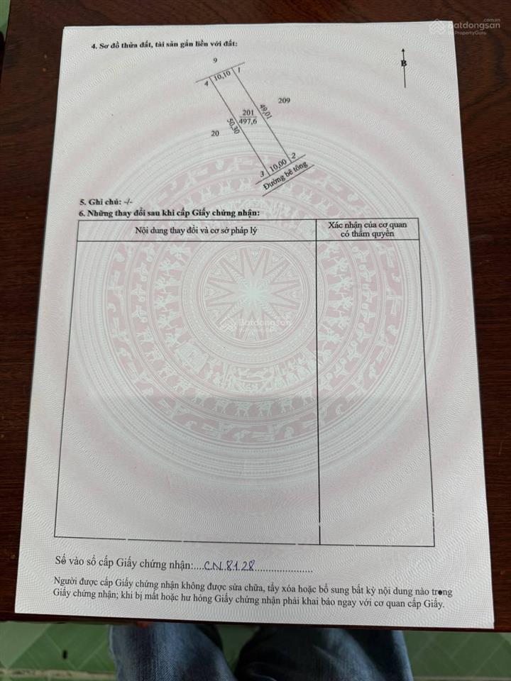 Hot. bán gấp đất tại châu pha  tóc tiên, 2,03 tỷ, 497,6 m2, giá tốt còn thương lượng thiện chí.