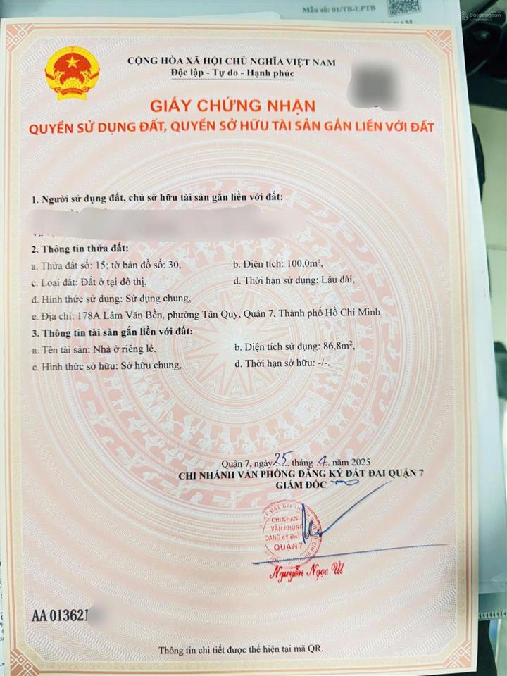 Bán nhà mặt phố tại 178, lâm văn bền, tân hưng, giá ưu đãi 27,5 tỷ, 120m2
