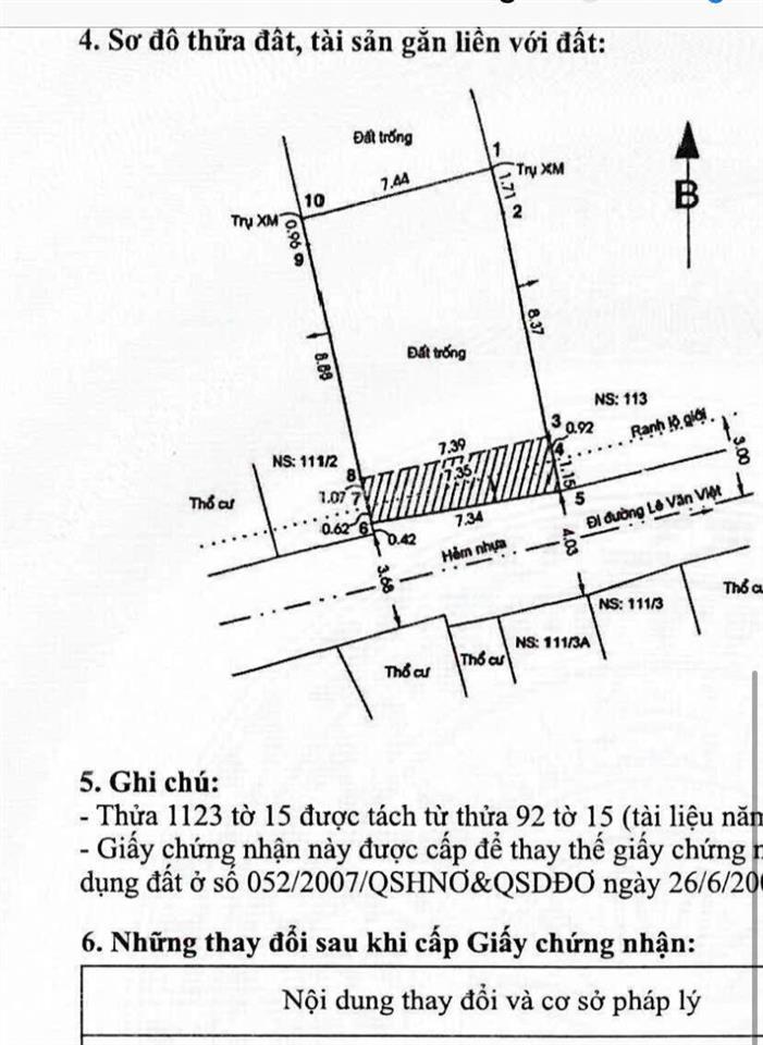 Đất hẻm xe hơi đường 385 lê văn việt, phường tăng nhơn phú b, sổ hồng riêng, xây tự do