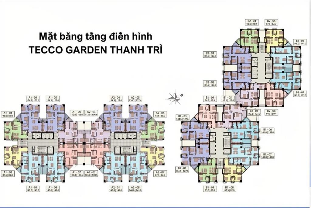 Bán cc tecco garden, 6,3 tỷ, 127m2, 4pn, 3wc, view đẹp