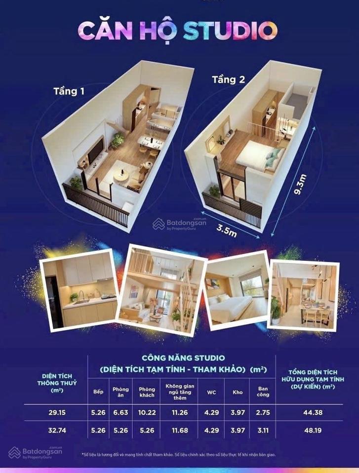 Em còn căn studio một trong số ít toà p7 tầng đẹp giá 1,3 tỷ, nhận nhà quý 4/2027