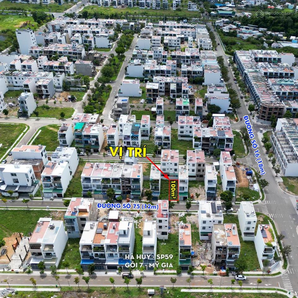 Cực sốc đất kđt mỹ gia, nha trang  gói 7, đường số 75 thông rộng 12m  100m2 giá 50,5 triệu/m2