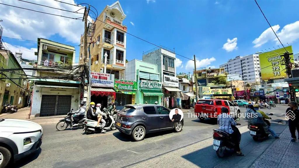 Bán nhà mtkd 5tầng ~300m2 sàn xd. dt(3,8mx20m) góc lê quang định & nguyễn văn đậu. dt thực tế 75m2