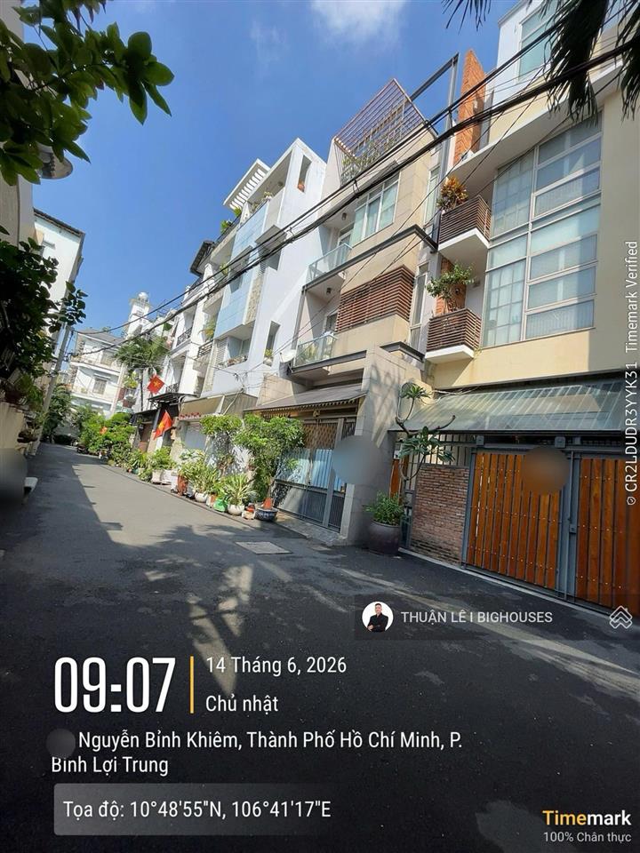 Đi định cư. bán nhà mới, đẹp. hẻm 6m khu nội bộ, ngay lê quang định & nguyễn bỉnh khiêm, 13,8 tỷ tl