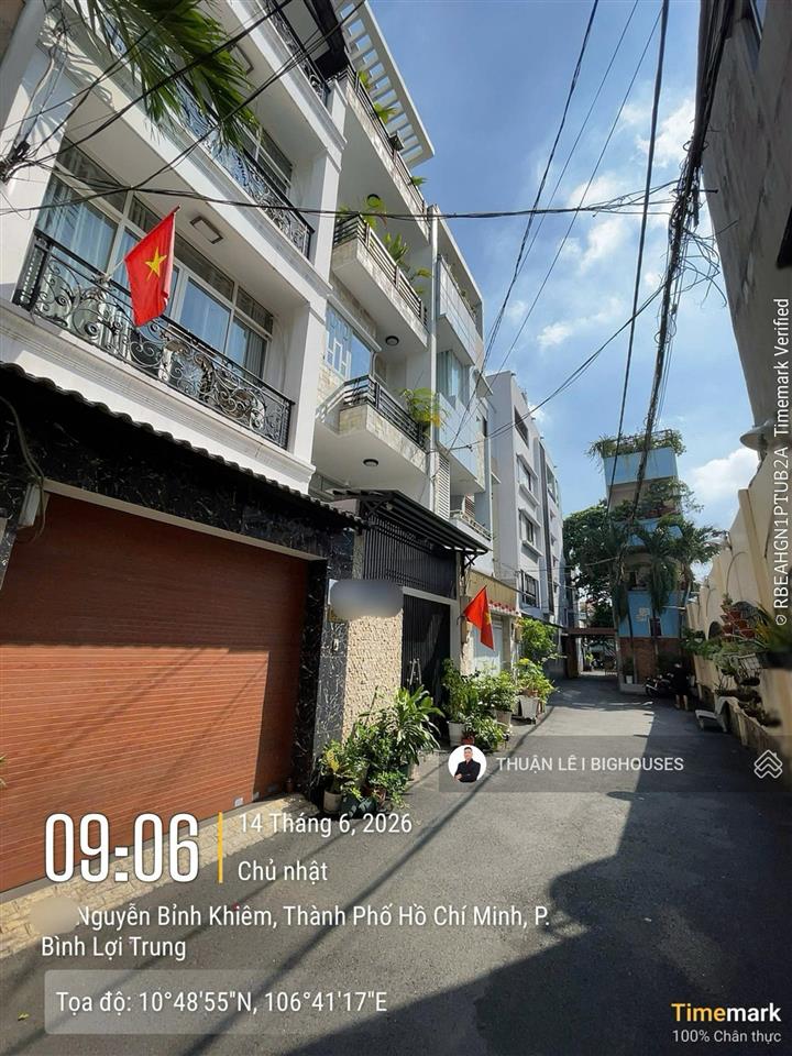Đi định cư. bán nhà mới, đẹp. hẻm 6m khu nội bộ, ngay lê quang định & nguyễn bỉnh khiêm, 13,8 tỷ tl