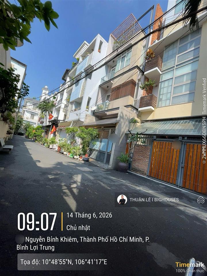 Đi định cư. bán nhà mới, đẹp. hẻm 6m khu nội bộ, ngay lê quang định & nguyễn bỉnh khiêm, 13,8 tỷ tl