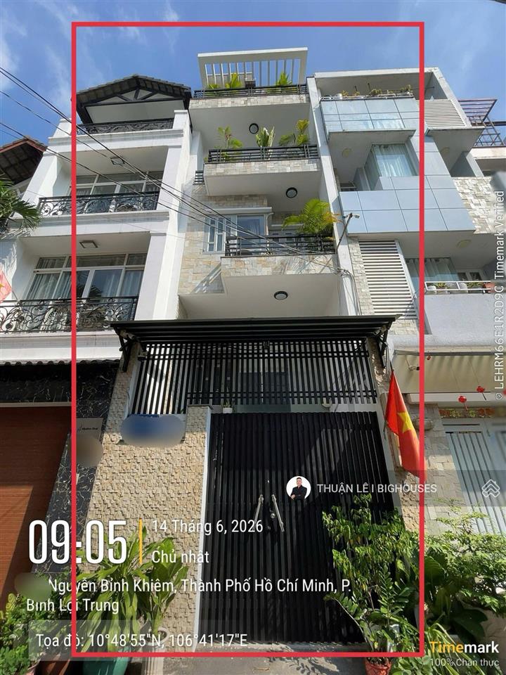 Đi định cư. bán nhà mới, đẹp. hẻm 6m khu nội bộ, ngay lê quang định & nguyễn bỉnh khiêm, 13,8 tỷ tl