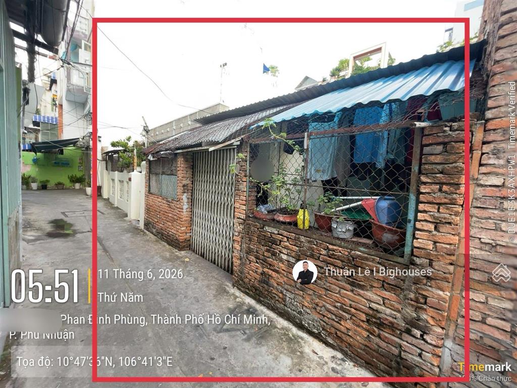 Bán nhà cấp 4 (6,8m x 16m)cn 104m2 tiện xây mới 4tst. đường phan đình phùng, phú nhuận sát vách q3