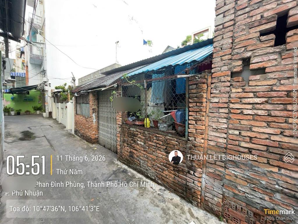 Bán nhà cấp 4 (6,8m x 16m)cn 104m2 tiện xây mới 4tst. đường phan đình phùng, phú nhuận sát vách q3