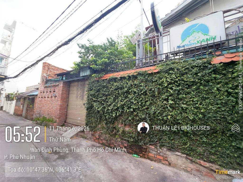 Bán nhà cấp 4 (6,8m x 16m)cn 104m2 tiện xây mới 4tst. đường phan đình phùng, phú nhuận sát vách q3