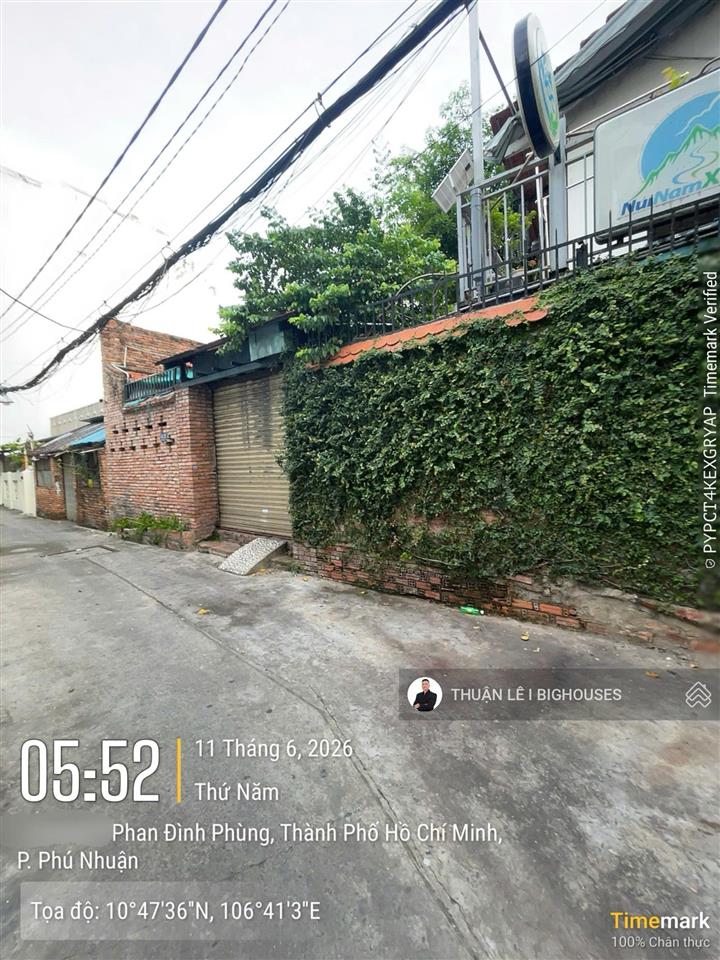 Bán nhà cấp 4 (6,8m x 16m)cn 104m2 tiện xây mới 4tst. đường phan đình phùng, phú nhuận sát vách q3