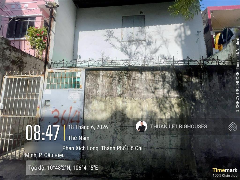 Ngang lớn 6m x 16m. cách 50m ra. mặt tiền phan xích long, phú nhuận. cấp 4 tiện xây mới chdv+nhà ở