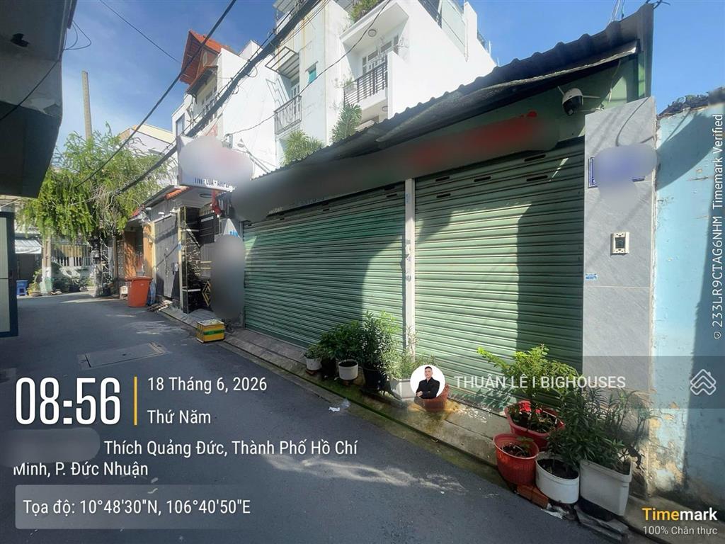 Bán nhà (6,3m x28m) hẻm xe hơi đường thích quảng đức, phú nhuận. nhà cấp 4  tiện xây mới 5 tầng