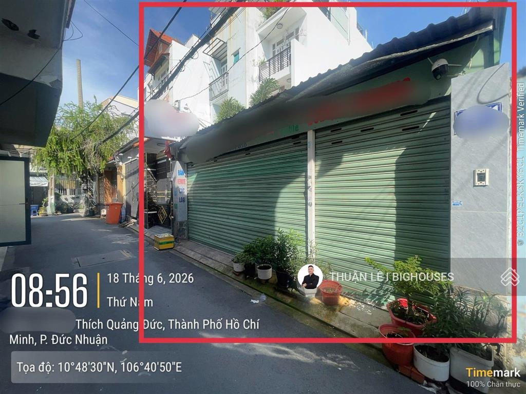 Bán nhà (6,3m x28m) hẻm xe hơi đường thích quảng đức, phú nhuận. nhà cấp 4  tiện xây mới 5 tầng