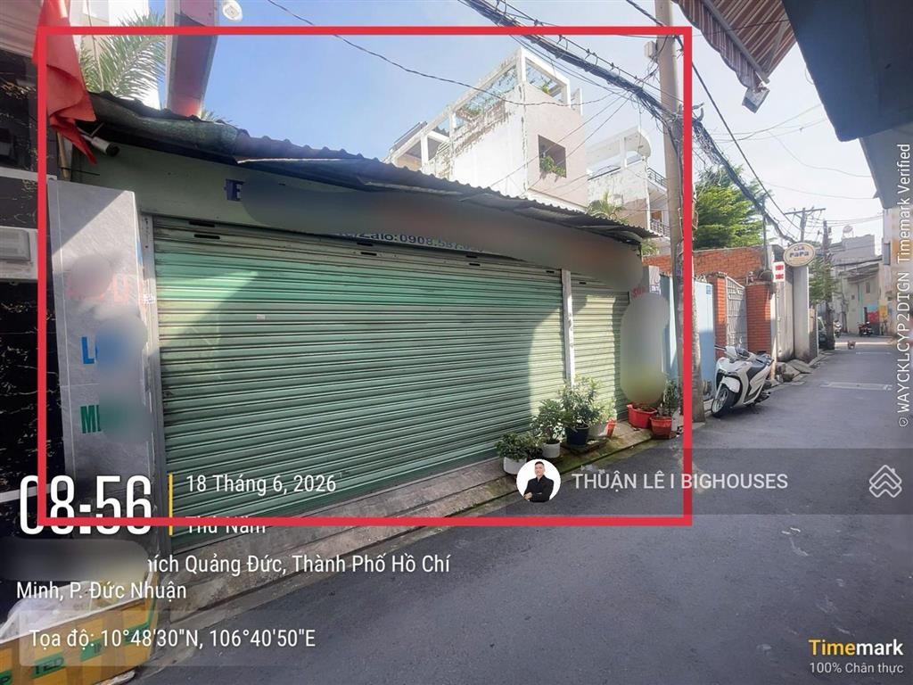 Bán nhà (6,3m x28m) hẻm xe hơi đường thích quảng đức, phú nhuận. nhà cấp 4  tiện xây mới 5 tầng