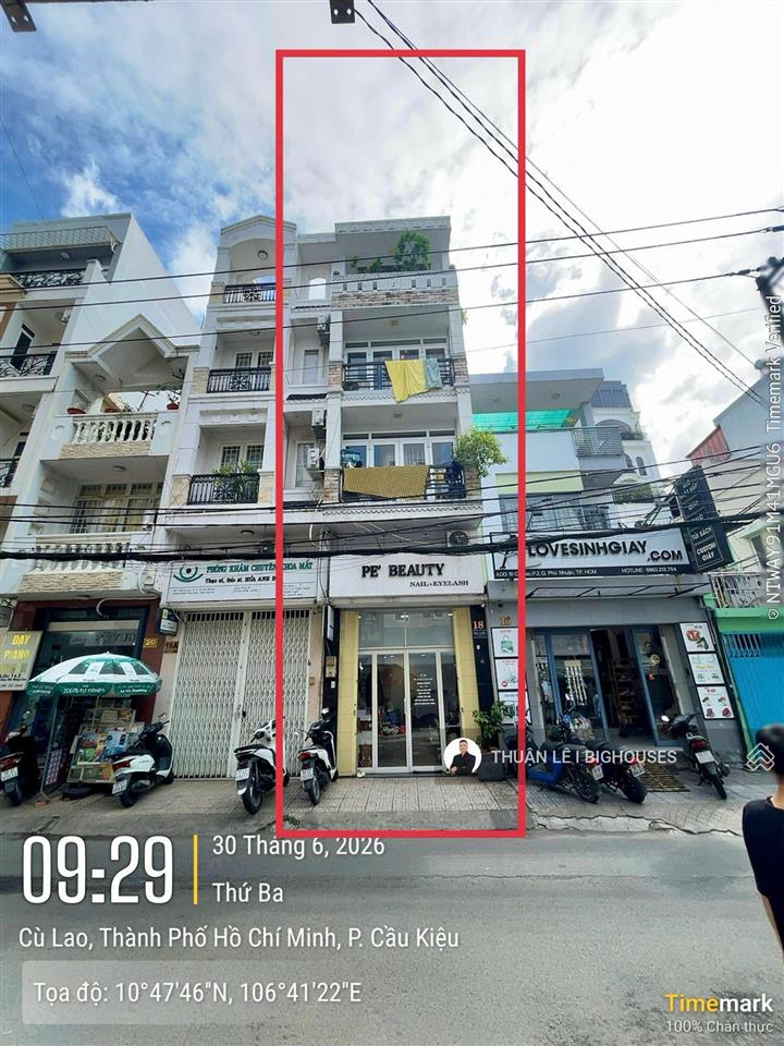 Bán nhà mặt tiền cù lao, khu đường hoa  sát q1 (3,5mx15m) dts ~250m2, nhà 5 tầng. 16,2 tỷ còn tl