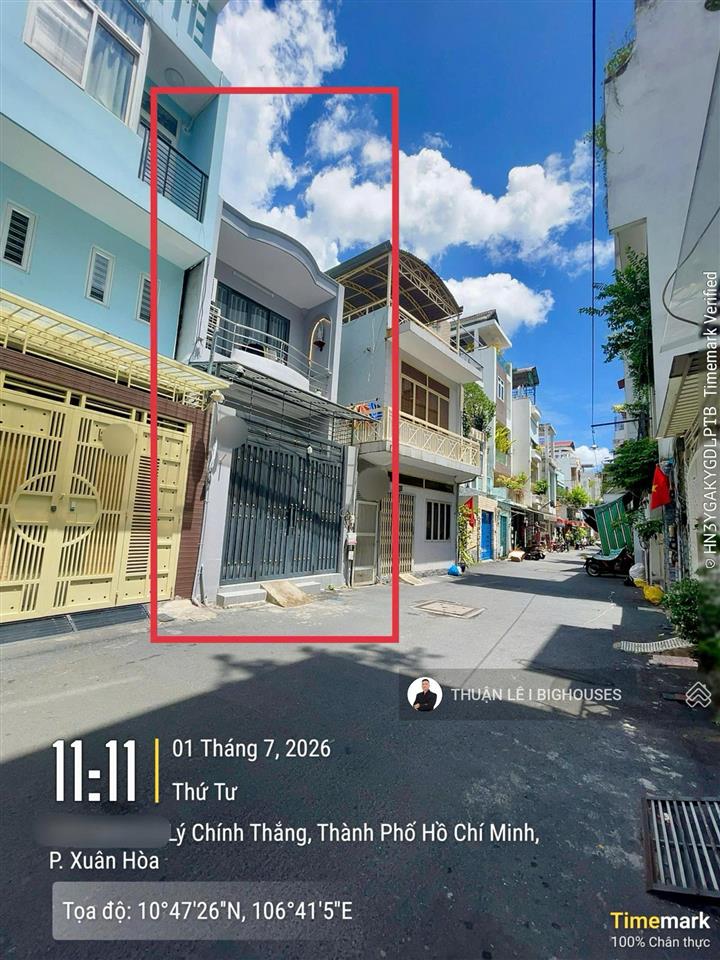 Bán nhà (4,4m x 14m) hxh 8m lý chính thắng thông hai bà trưng. quận 3. nhà 2 tầng + 4pn lớn (12 tỷ)