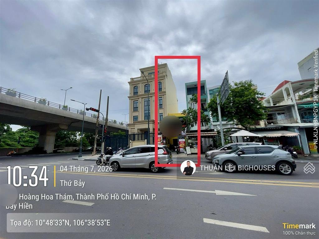 Bán nhà mặt tiền (4m x 25m) đường hoàng hoa thám, nhà 2 tầng, sát t3  sân bay tsn. ctxd h+5 tầng