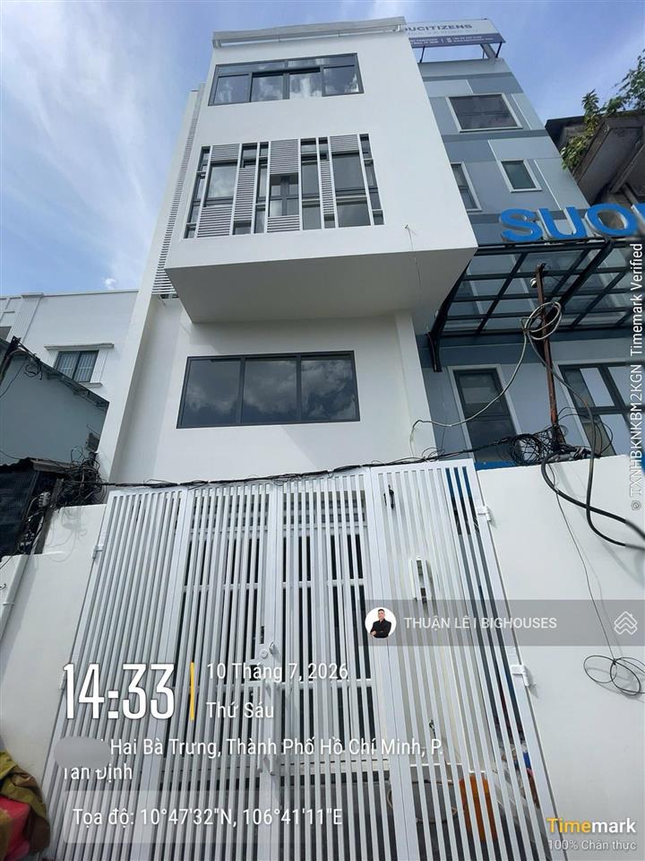 Bán nhà mặt tiền 4,2m, đường nối hai bà trưng thông hoàng sa, quận 1, gần chợ tân định. giá 12,9tỷ