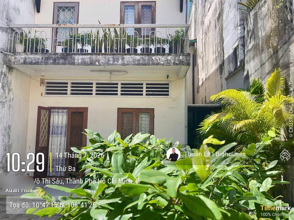 Mặt tiền 6m x 20m. hxh 6m khu hai bà trưng, sát nhà thờ màu hồng. nhà 3 tầng + sân. hạ 3tỷ bán gấp