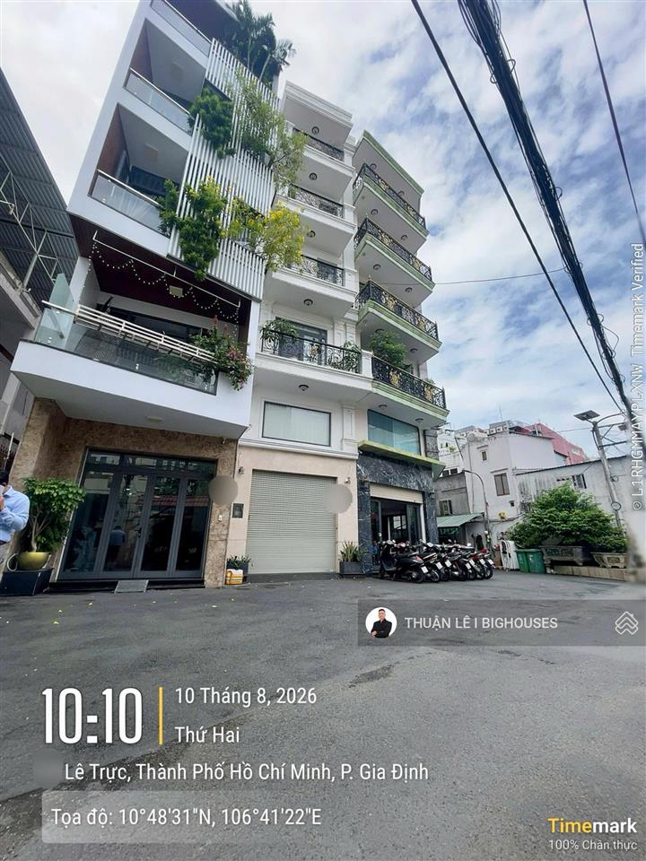 Bán nhà 6 tầng  mặt tiền khu hoàng hoa thám, p7, bình thạnh (4,3x13m) 5tầng~300m2 sàn. 15tỷ còn tl